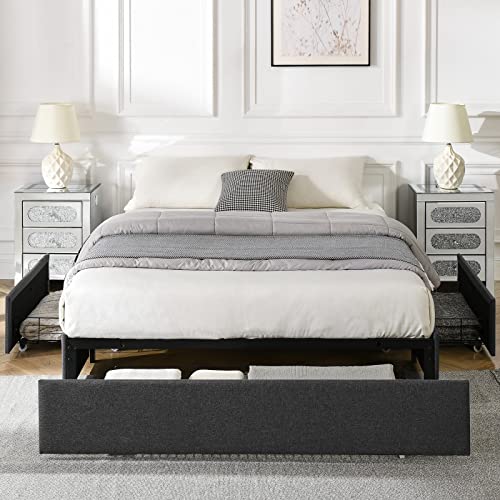 Full Size Upholstered Platform Bed Frame