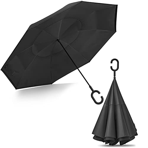 Large 62-Inch Windproof Inverted Umbrella for Men and Women by G4Free