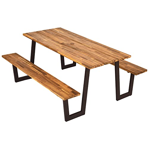 Giantex Acacia Wood Picnic Table Set