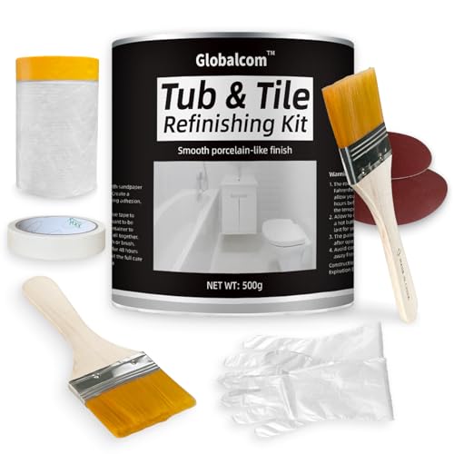 Globalcom 17oz Bathtub Refinishing Kit - White