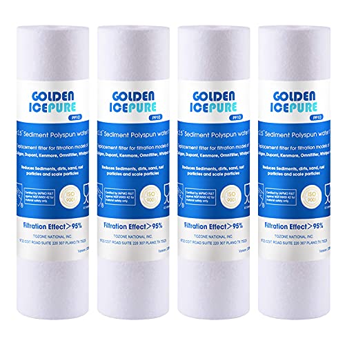 GOLDEN ICEPURE 5 Micron Water Filter 4PACK