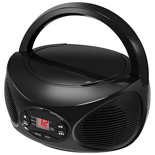 GPX Bluetooth FM Radio Boombox and CD Player