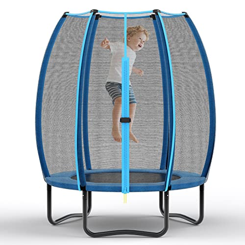 GYMAX Kids Trampoline with Enclosure Net