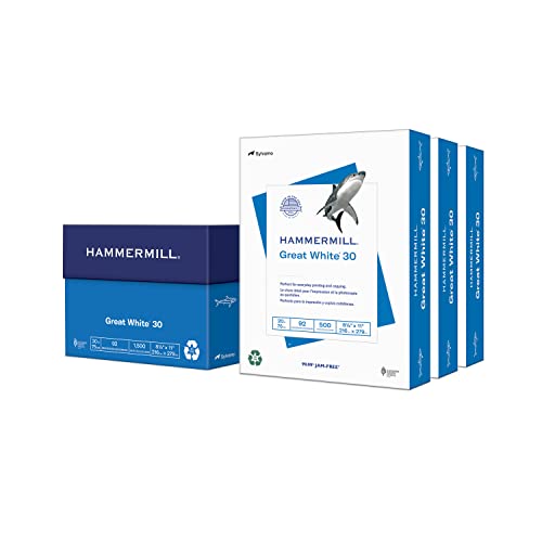Hammermill Printer Paper, Great White 30% Recycled Paper