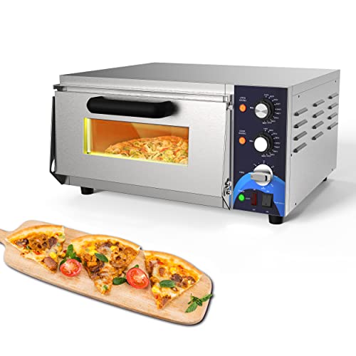 HOO Electric Pizza Oven with Pizza Stone, Timer, and Adjustable Temperature