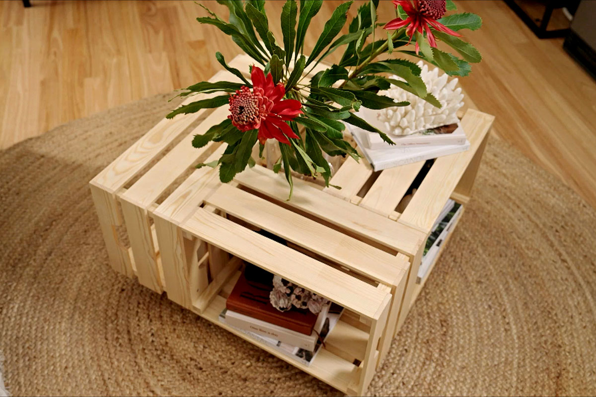 How To Build A Crate Coffee Table