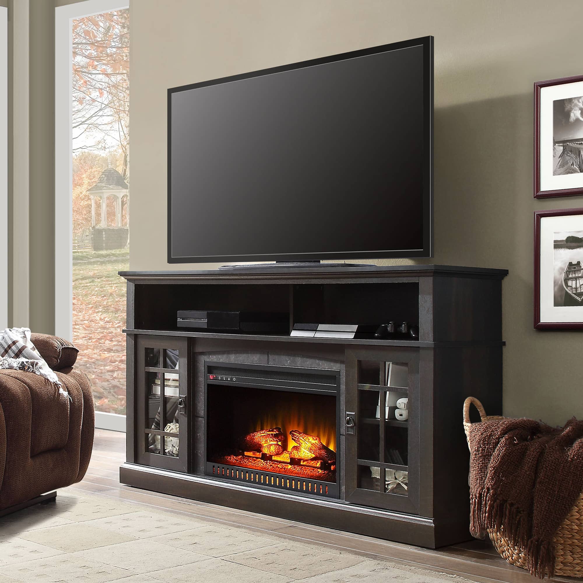 How To Build A TV Stand With Fireplace