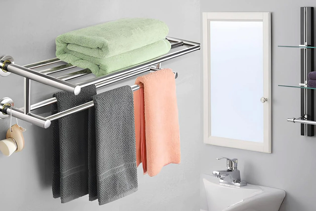 How To Decorate Towel Rack In Bathroom