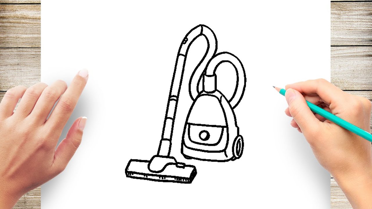 How To Draw A Vacuum Cleaner
