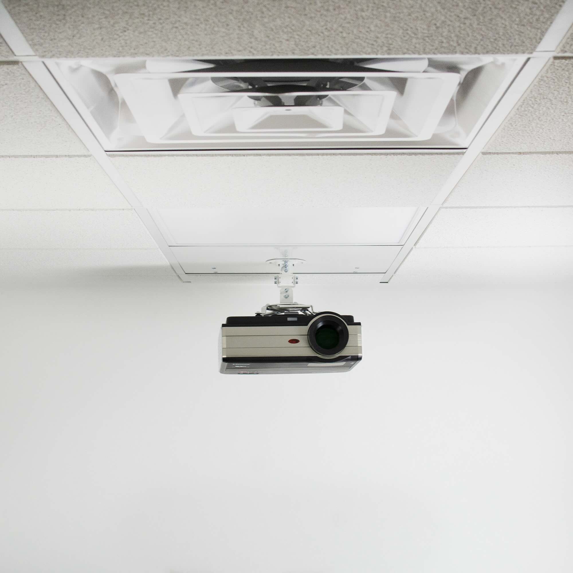 hanging a projector from a drop ceiling