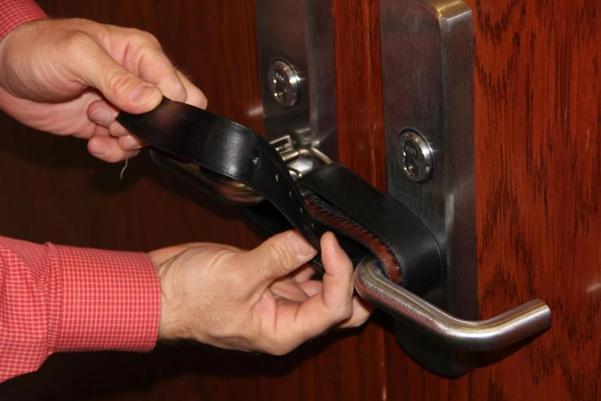 How To Lock A Door With A Belt