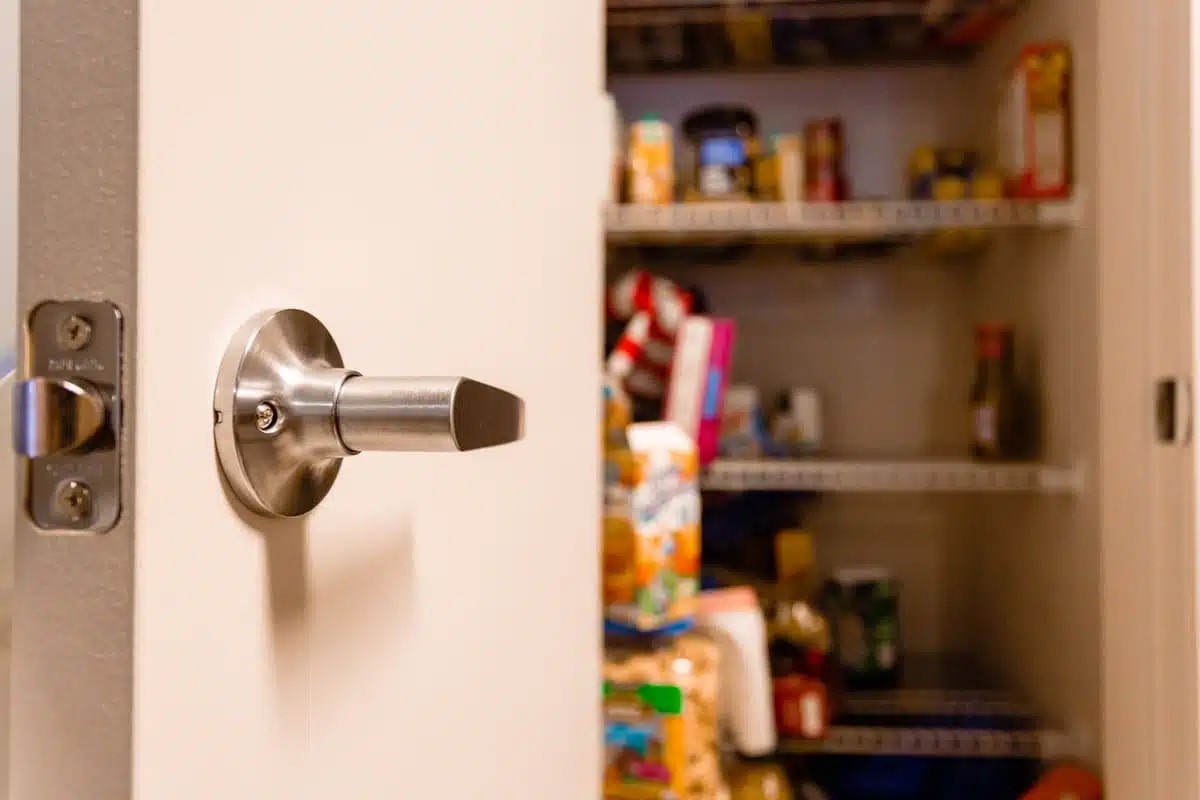 Put these locks up really high on your pantry door to keep