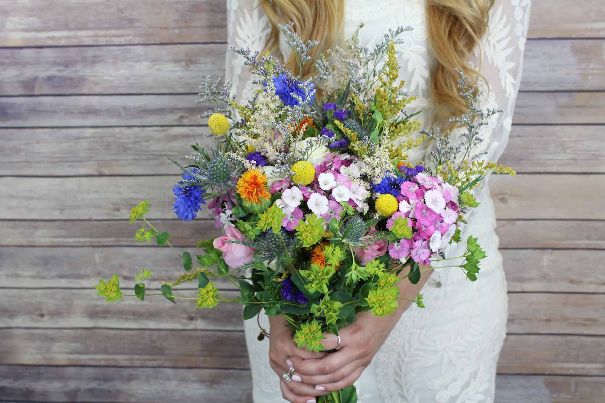 How To Make A Wildflower Bridal Bouquet