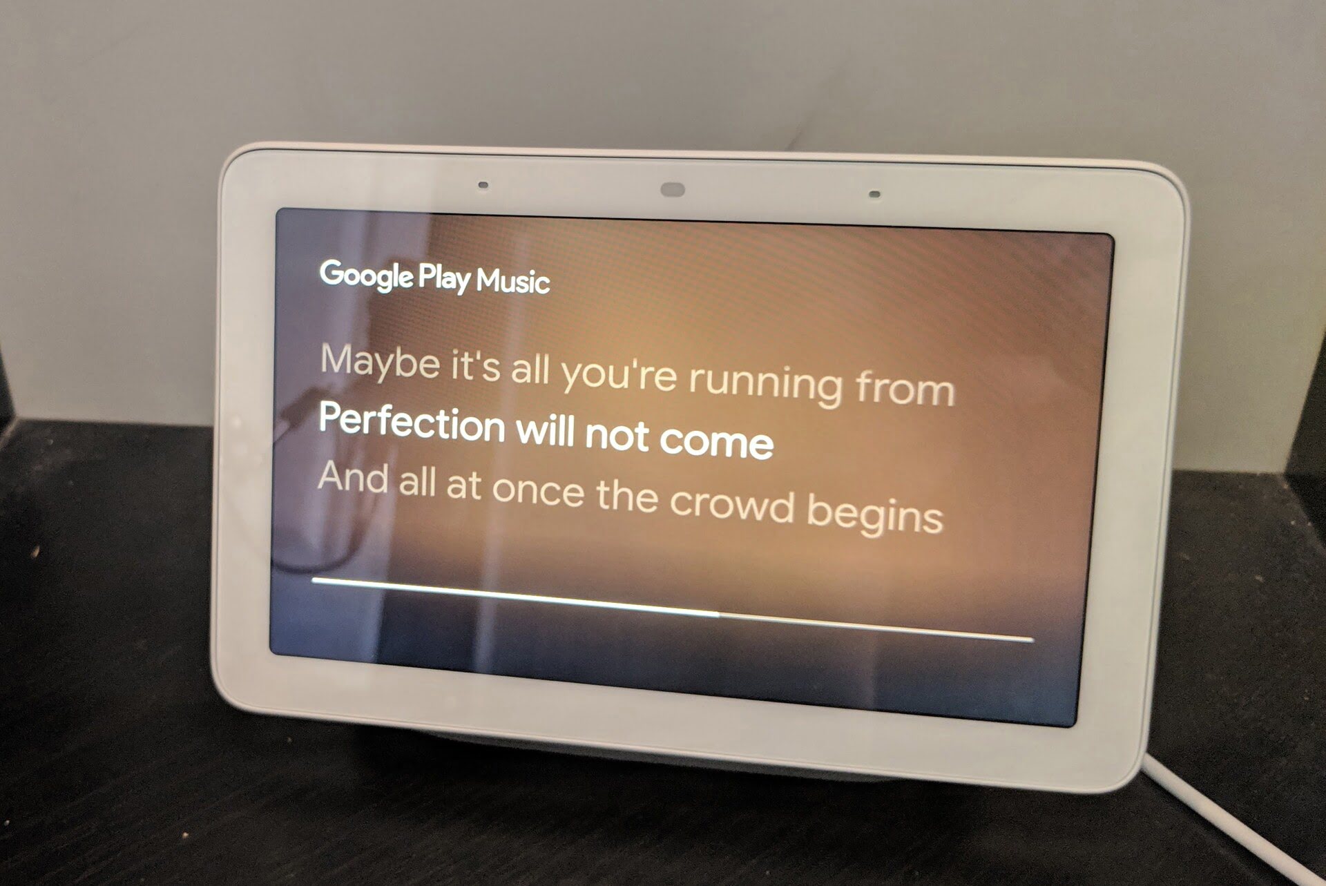 Music on best sale google home hub