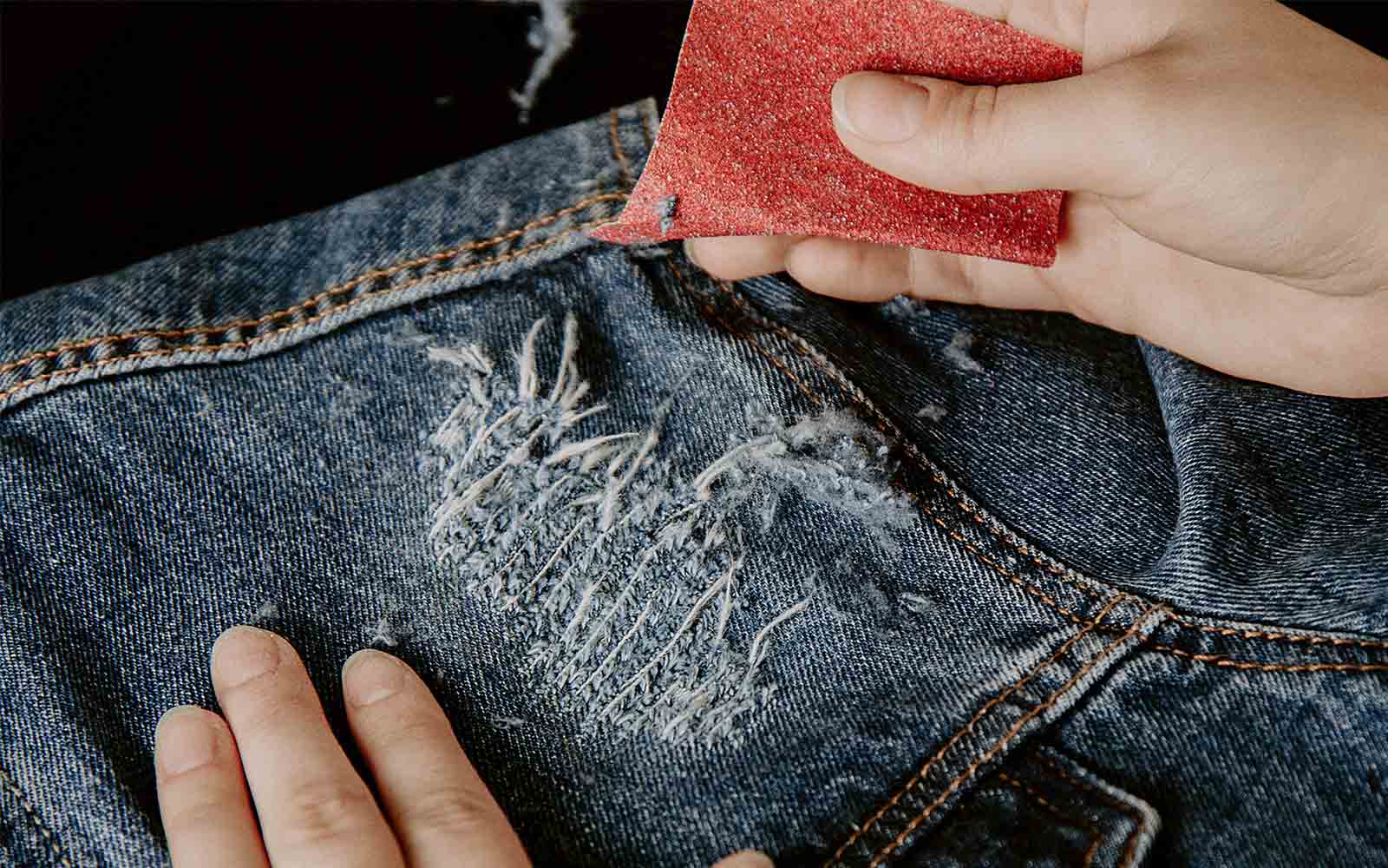 How To Rip Jeans With Sandpaper