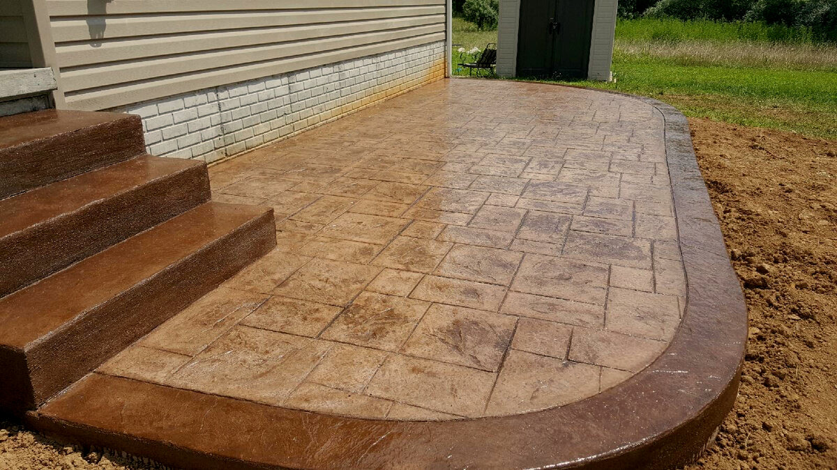 How To Stamp And Stain A Concrete Patio