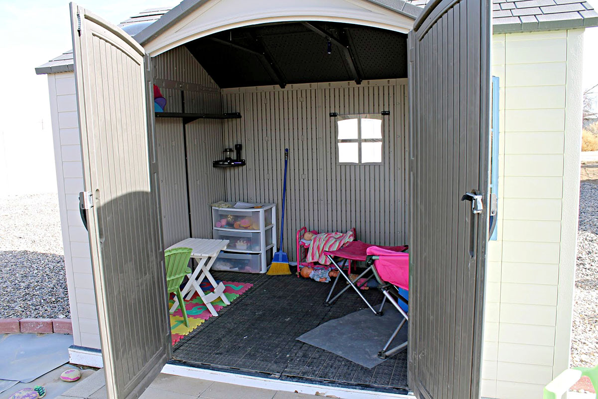 How To Transform A Plastic Tool Shed Into A Playhouse
