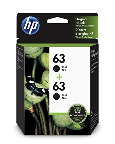 HP 63 2-Pack Black Ink Cartridges