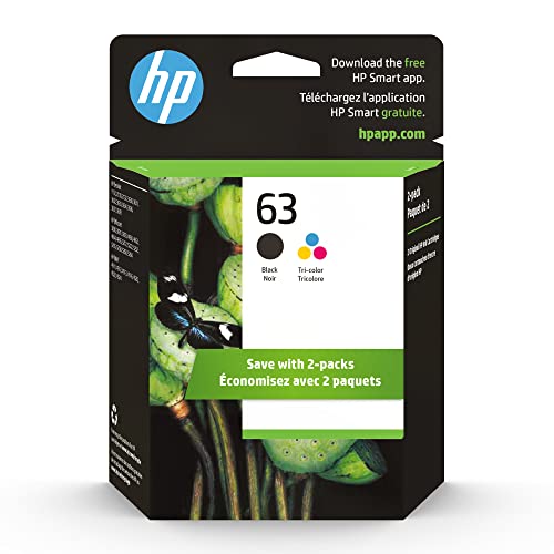 HP 63 Black/Tri-color Ink (2-pack) | Instant Ink Eligible