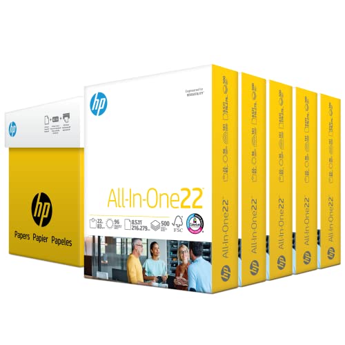 HP Printer Paper 22 lb 5 Ream Case