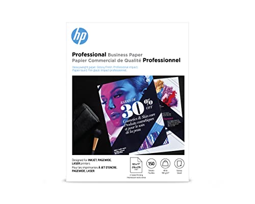 HP Professional Glossy Business Paper, 8.5x11, 48 lb, 150 sheets