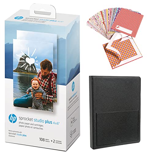 HP Sprocket Studio Plus 4x6 WiFi Printer - Starter Bundle