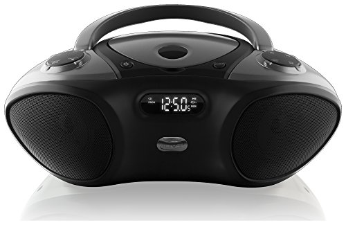 iLive Boombox Bluetooth Speaker with CD Player and FM Radio (Black)