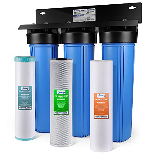 iSpring WGB32BM 3-Stage Iron Filter Whole House Water Filter System