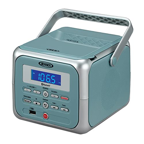 Jensen CD-660 Portable Stereo CD Player Boombox with Bluetooth
