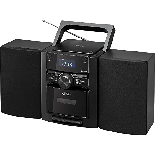 Jensen Portable Stereo Bluetooth CD Music System with Cassette & AM/FM Radio