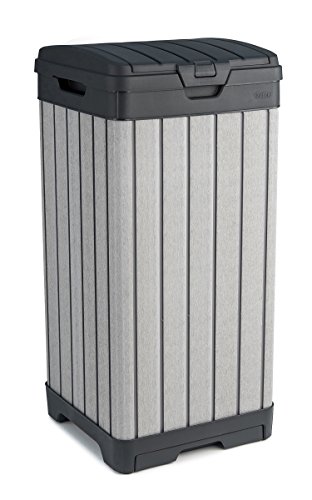 Keter Rockford Resin Trash Can with Lid