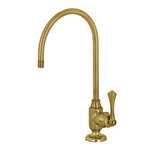 Kingston Brass KS5197BL Vintage Single-Handle Water Filtration Faucet, Brushed Brass