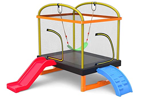 LANGXUN 6.5 Ft 4-in-1 Kids Trampoline