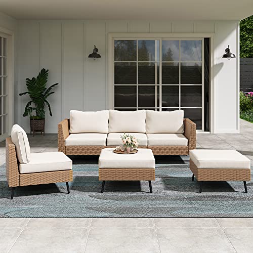 LAUSAINT 6 Piece Outdoor Sectional Sofa