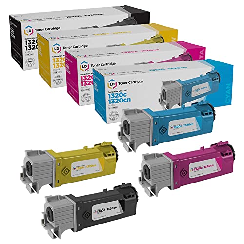 LD Products Dell 1320c High Yield Toner Cartridge Replacements, 4-Pack