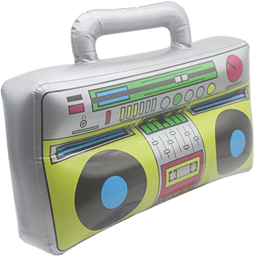 16" Inflatable Boombox Radio Party Toy: 80s 90s Speaker Balloon