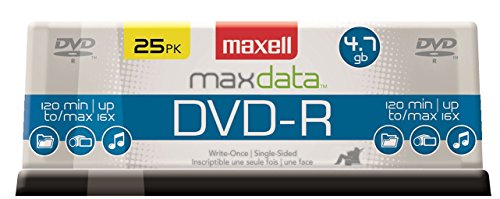 Maxell DVD-R Blank Disc - 4.7GB Storage - 25 Pack