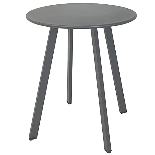 Meluvici Outdoor Side Table, Grey and Black