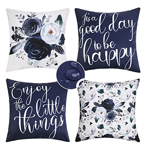 Merrycolor 18x18 Waterproof Outdoor Pillow Covers