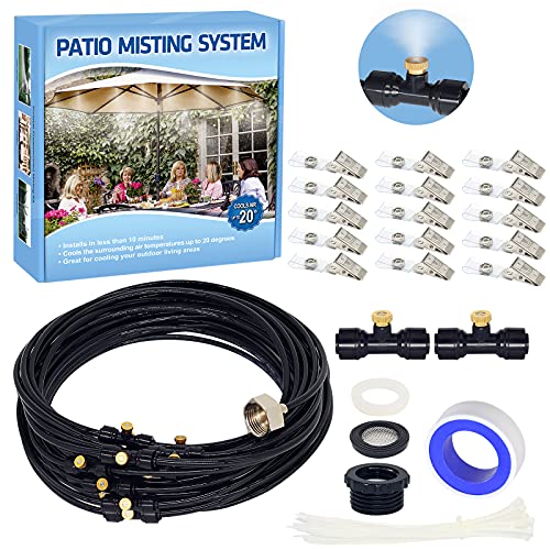 INMUA 65.6FT Outdoor Patio Misting System for Cooling