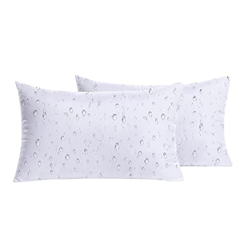 MIULEE Outdoor Pillow Inserts - Set of 2 Lumbar Pillows