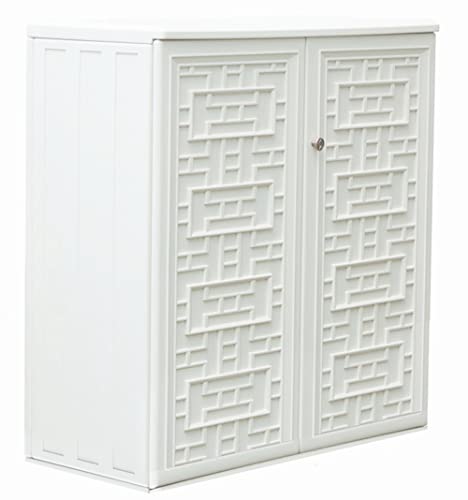 Mrossa Indoor Outdoor Storage Cabinet Waterproof with Shelf