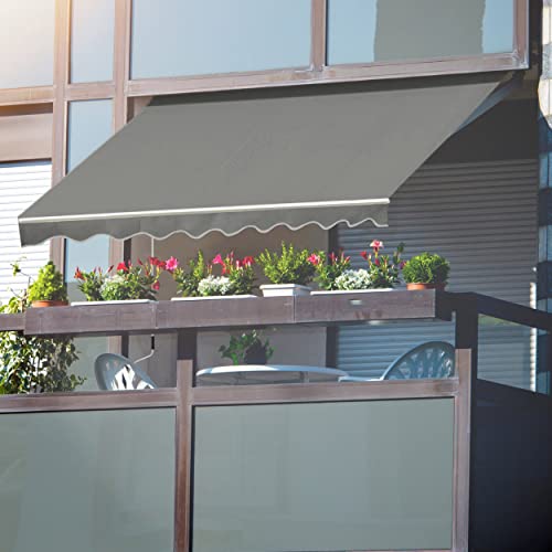 MUPATER Retractable Patio Awning Sun Shade