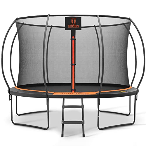 Navatiee 12FT Trampoline with Enclosure Net, Outdoor Fun Exercise, ASTM Approved