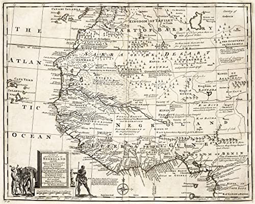 Negroland Map - 1747 West African American Wall Art