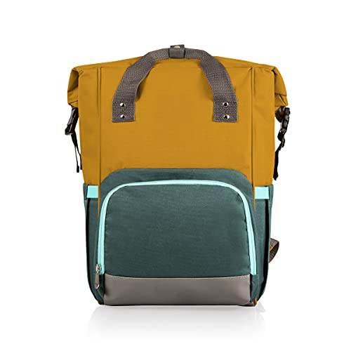 Picnic Time OTG Roll-Top Cooler Backpack (Mustard Yellow)