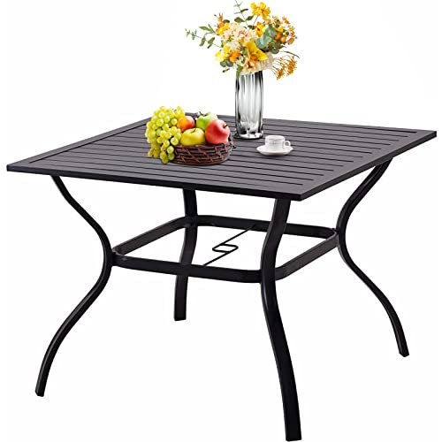 Outdoor Patio Table with Umbrella Hole