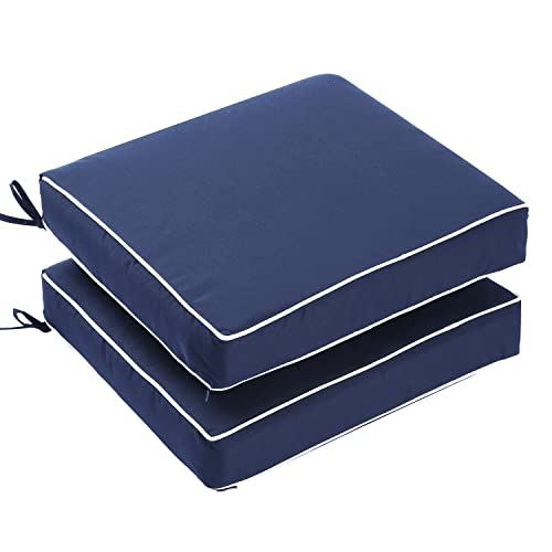 Outdoor Seat Cushions 18x16, Navy Blue