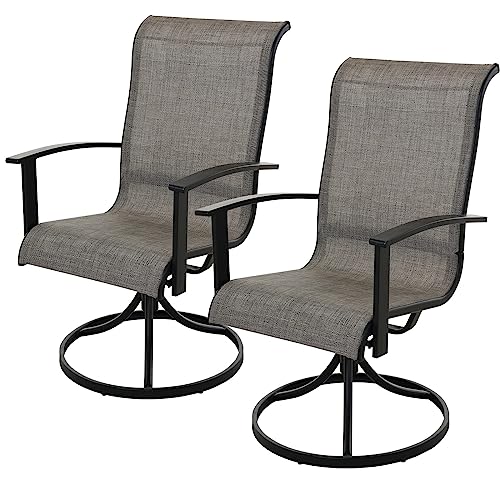 Outdoor Swivel Dining Chairs Set
