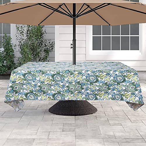 Patio Tablecloth with Umbrella Hole and Zipper